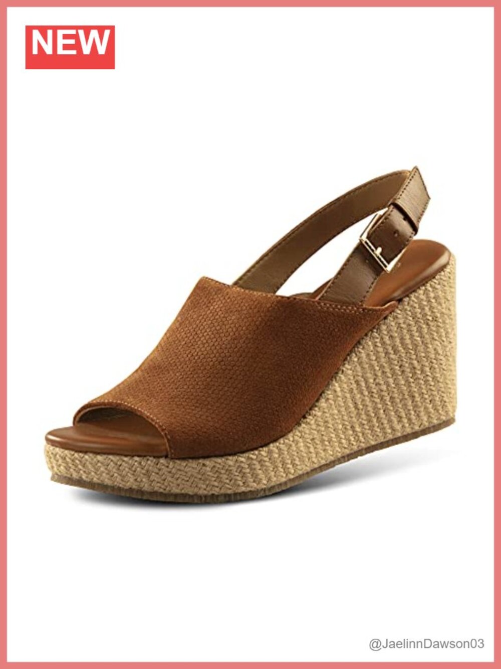 Leather Wedge Sandals Women Espadrilles Slingback Buckle Summer Platform Slip-on